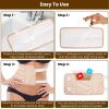 Castor Oil Pack Wrap Set of 6 Reusable Organic Pack Compress Belt Wrap for Waist Neck Arms Legs with Adjustable Elastic Strap Machine Washable