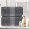 Luxury Soft Bath Sheet Towels 650 GSM Cotton Luxury Bath Towels Extra Large 35x70 inch Highly Absorbent and Quick Dry Dark Grey 2 Pack