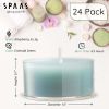 Scented Tea Lights Candles in Clear Cups, Raspberry & Lily Fragrance, for Spa, Dinner, and Home Decor, 24 Pack