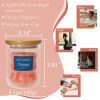 Orange Scented Candles for Home - Jar Candles 8.4 oz Burn Time 50+H- Wooden Wick Candles - Candles Gifts for Women