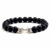 Natural Volcanic Stone Beads Bracelets Black Lava Men Women Bracelet Aromatherapy Essential Oil Diffuser Bangle