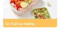 One-button Press Type Ice Mold Box Plastics Ice Cube Maker Ice Tray Mold With Storage Box With Lid Bar Kitchen Accessories